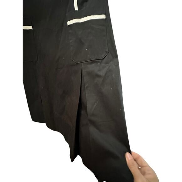 Carrie Hutton Women's Black & White Lined Short Sleeves Mini Dress Size 8 - Picture 5 of 7